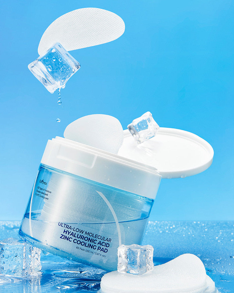 [ Isntree ] Ultra-Low Molecular Hyaluronic Acid Zinc Cooling Pad 150ml 60 Sheets