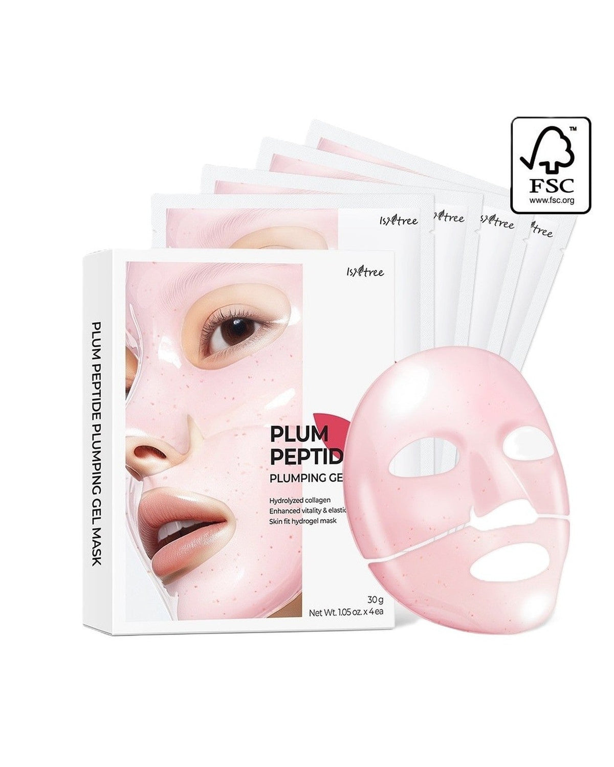[ Isntree ] Plum Peptide Plumping Gel Mask 30g x 4ea