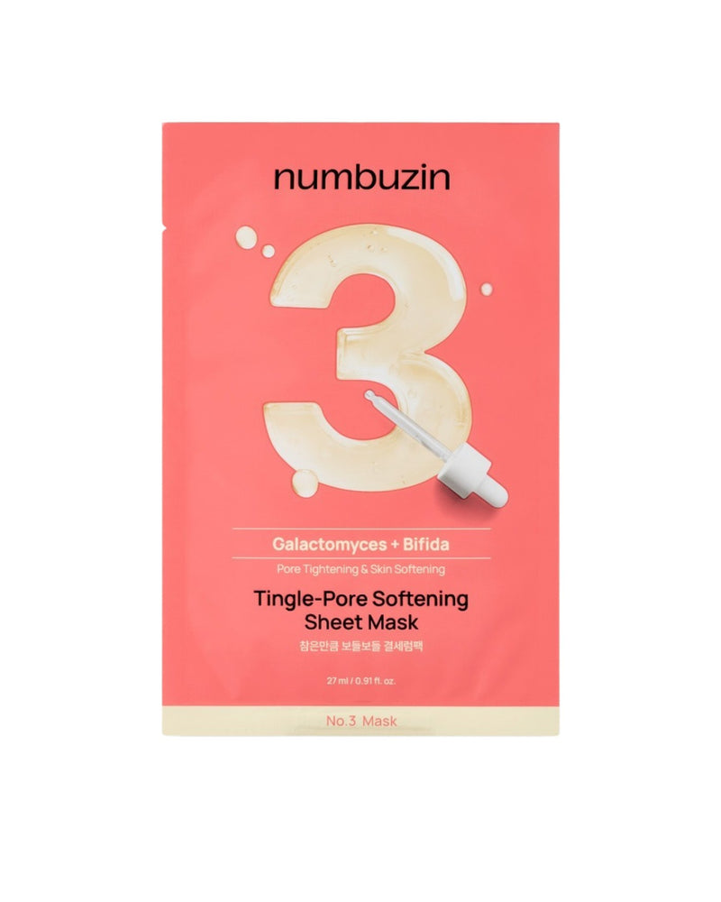 [ numbuzin ] No.3 Tingle-Pore Softening Sheet Mask 27ml (5ea)