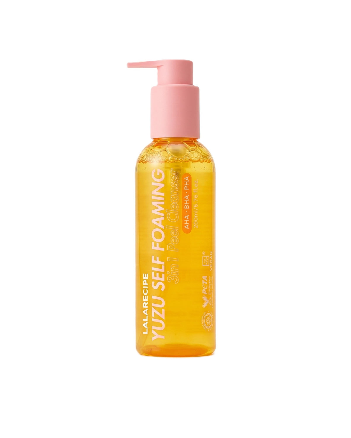 [ LALARECIPE ] Yuzu Self Foaming 3 in 1 Peel Cleanser 200ml