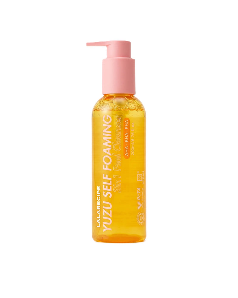 [ LALARECIPE ] Yuzu Self Foaming 3 in 1 Peel Cleanser 200ml