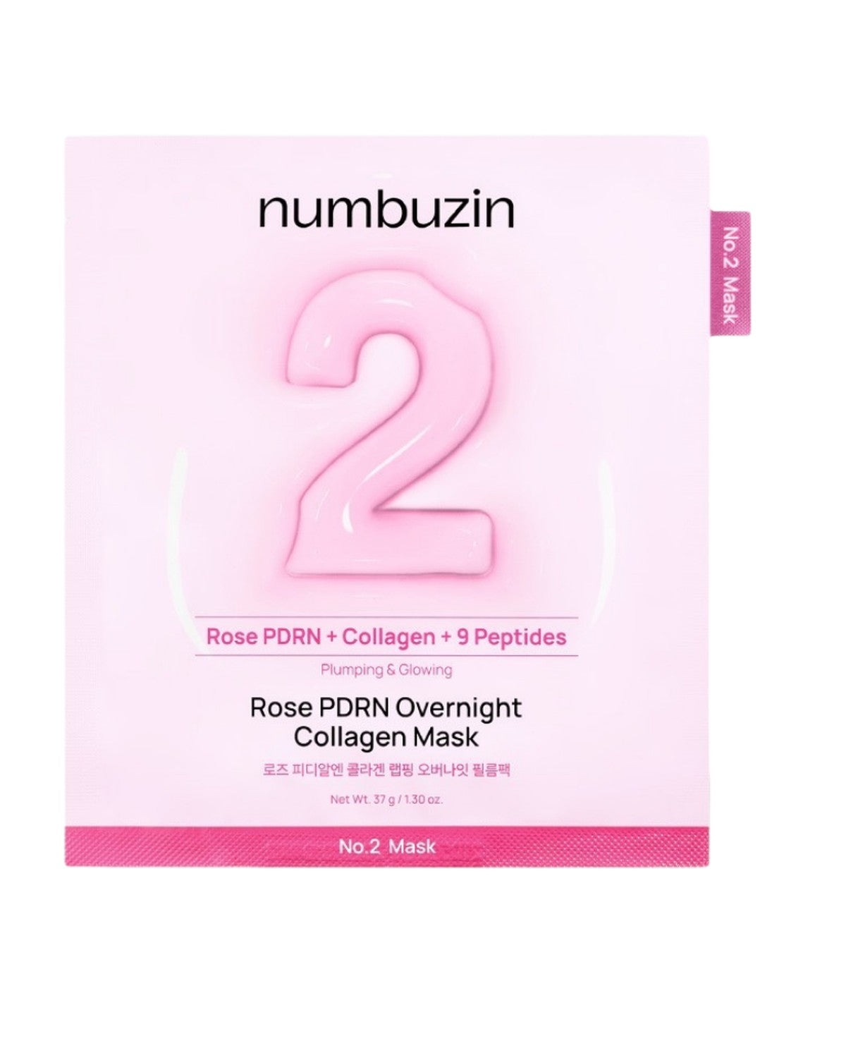 [ numbuzin ] No.2 Rose PDRN Overnight Collagen Mask 37g (4ea)