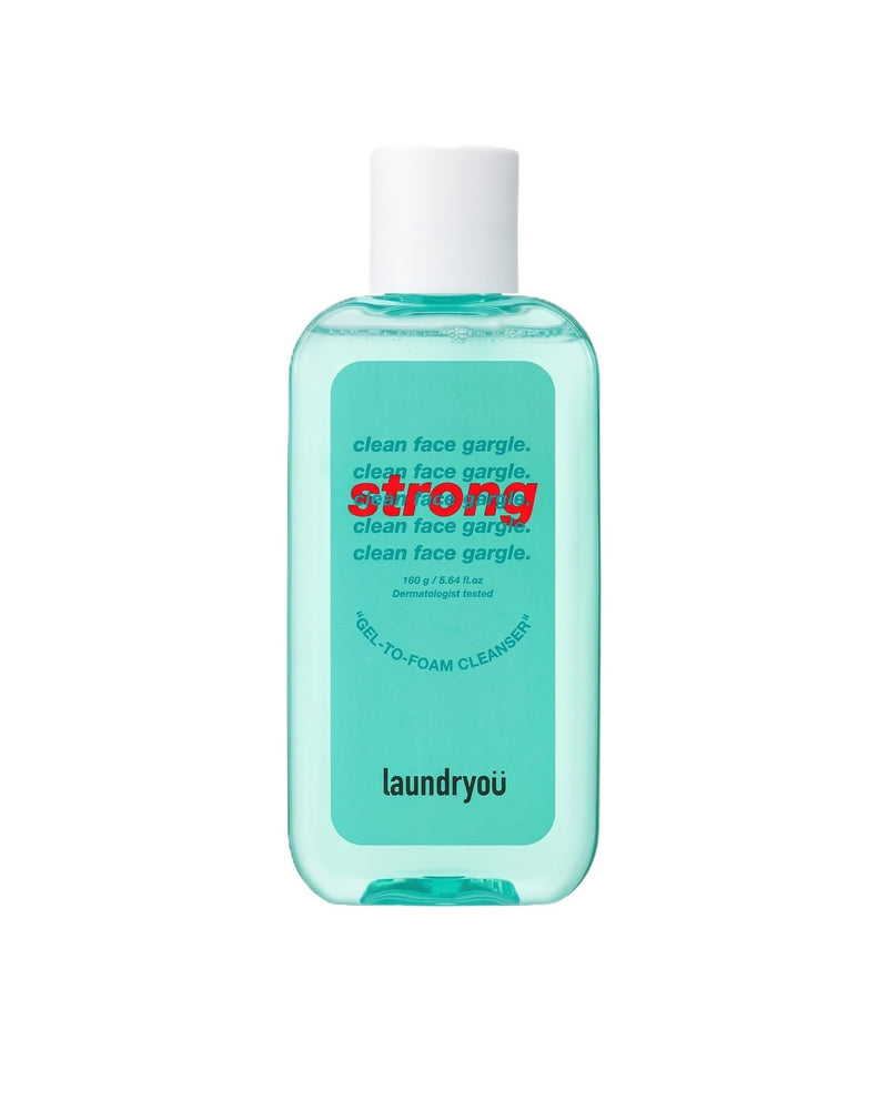 [ laundryou ] Clean Face Gargle Gel-to-Foam Cleanser Strong 160g
