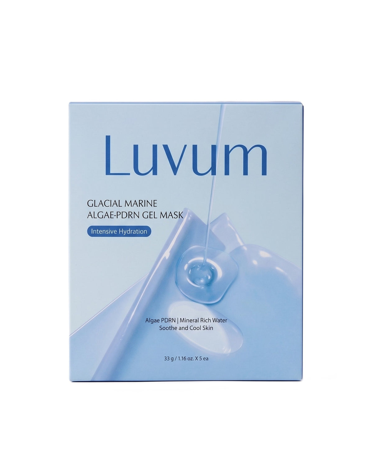 [ luvum ] Ulleungdo Deep Sea Water PDRN Cooling Gel Mask 33g 5 Sheets