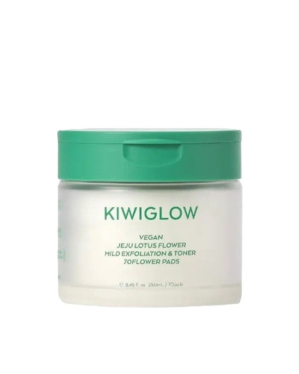 [ KIWIGLOW ] Vegan Jeju Lotus Flower Mild Exfoliation & Toner Flower Pads 250ml (70ea)