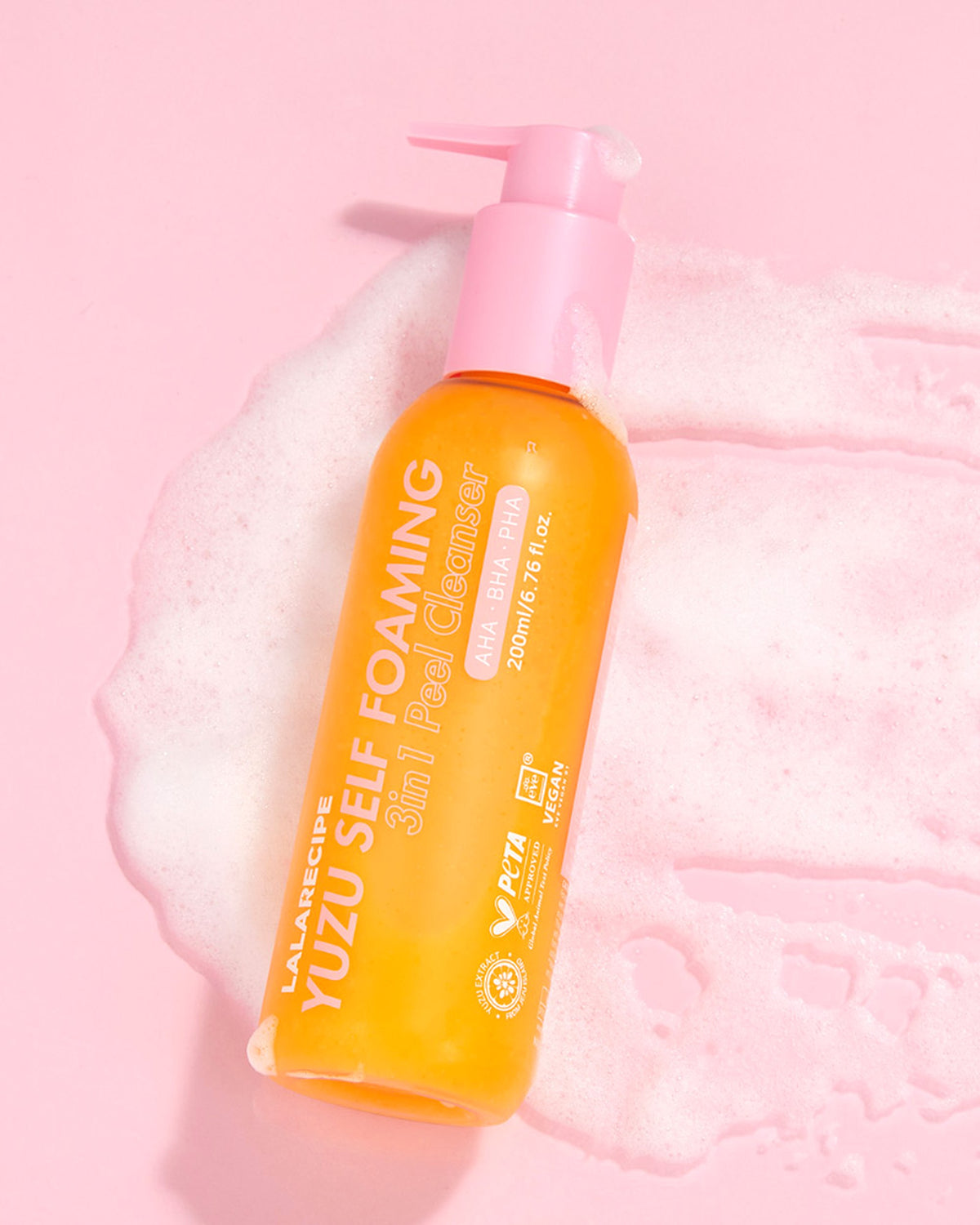 [ LALARECIPE ] Yuzu Self Foaming 3 in 1 Peel Cleanser 200ml