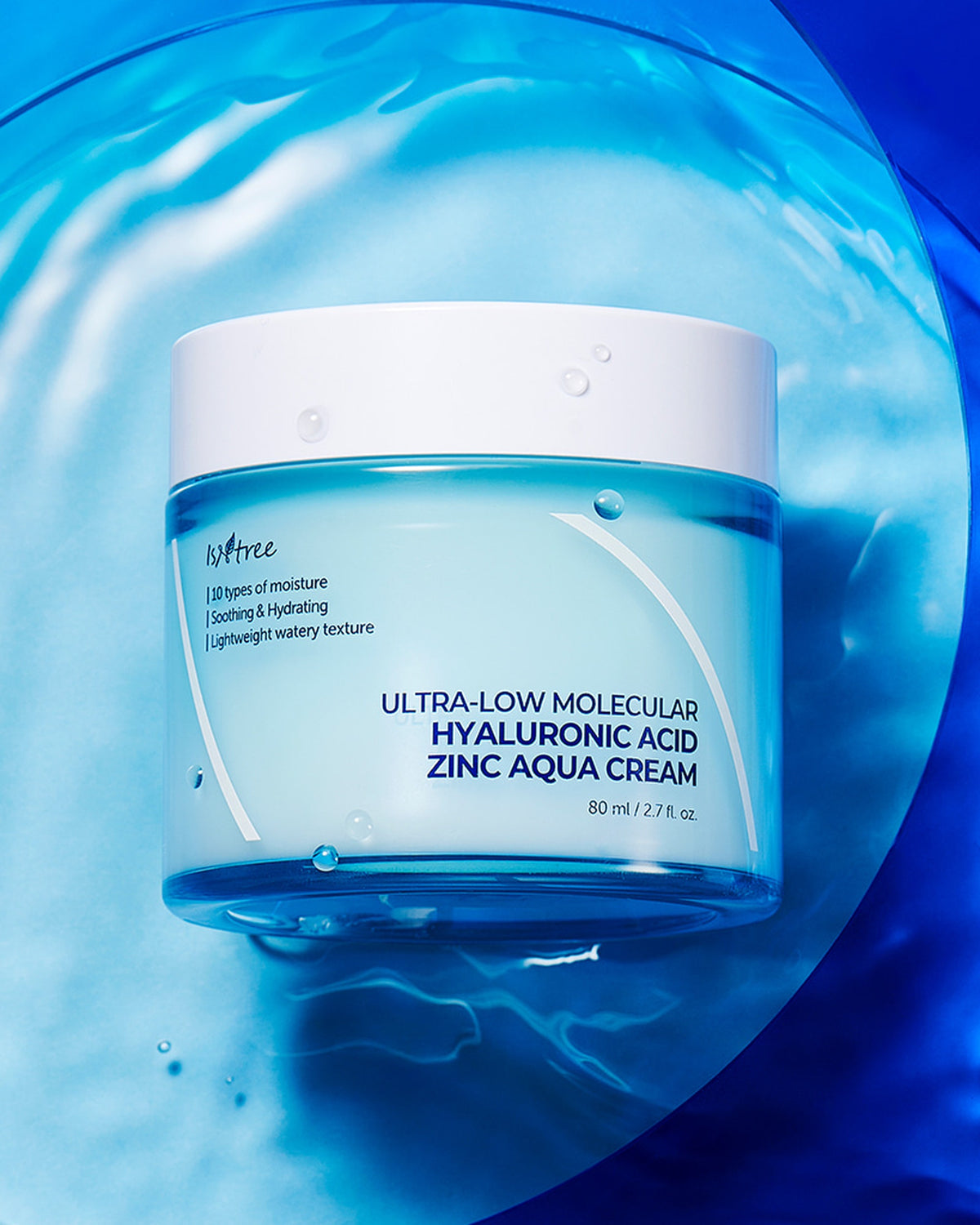 [ Isntree ] Ultra-Low Molecular Hyaluronic Acid Zinc Aqua Cream 80ml