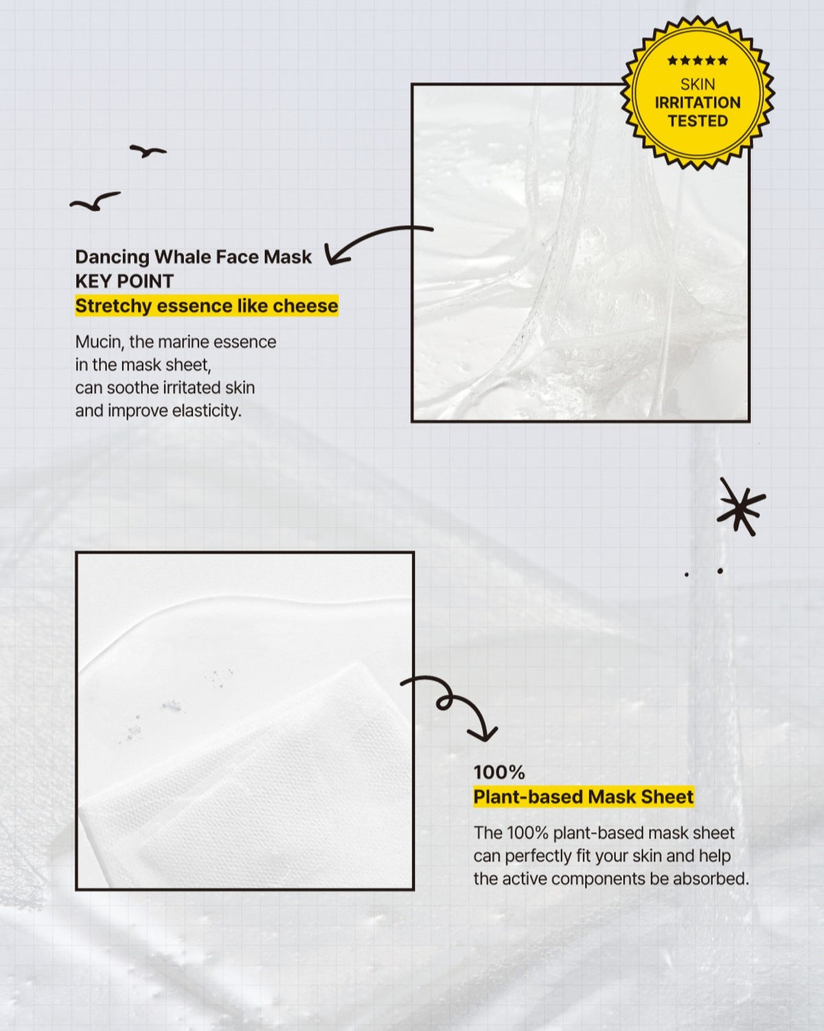 [ Dancing Whale ] Probiotics Mask Pack 28g 10 Sets