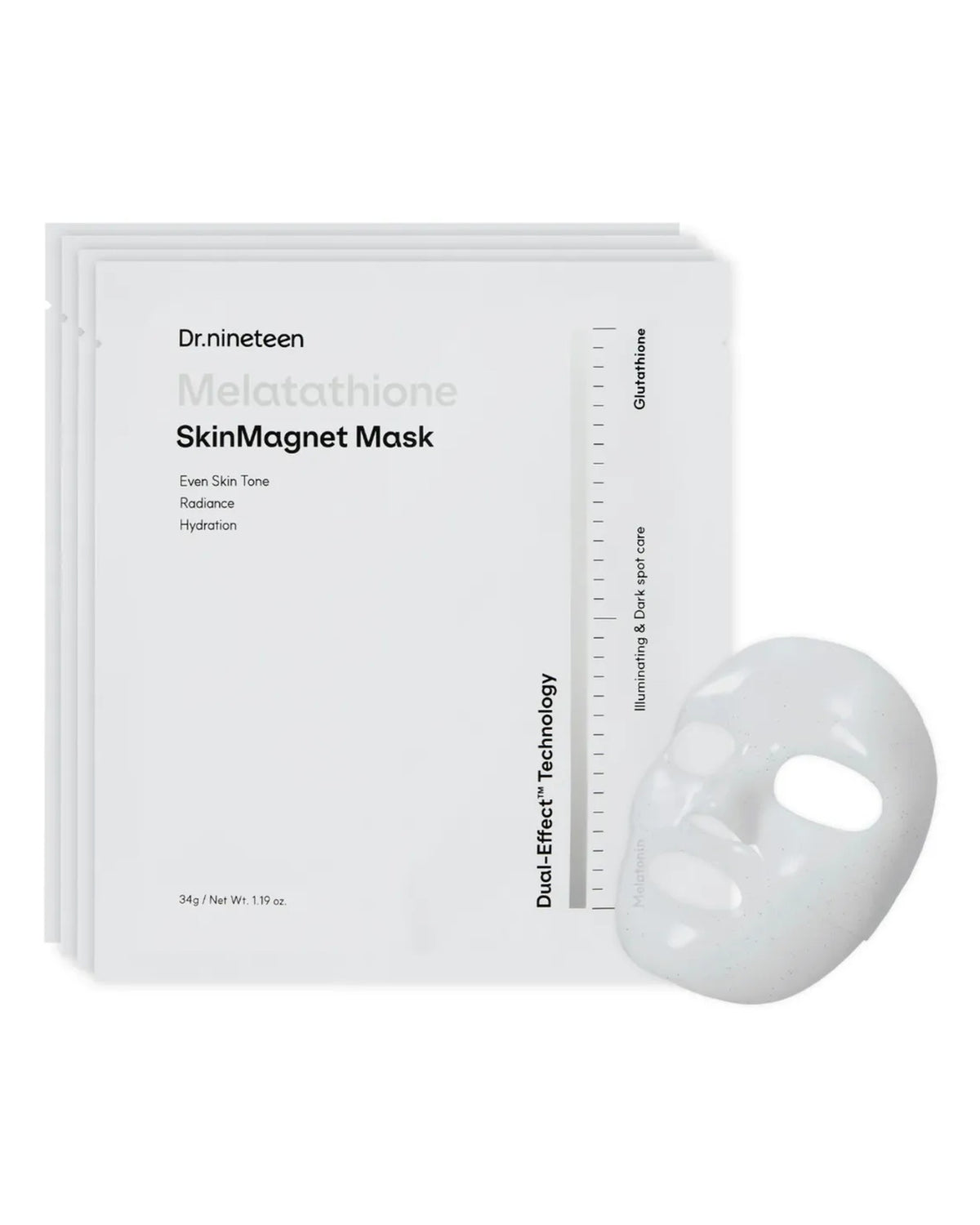 [ Dr.Nineteen ] Melatathione Skin Magnet Mask 34g 4ea