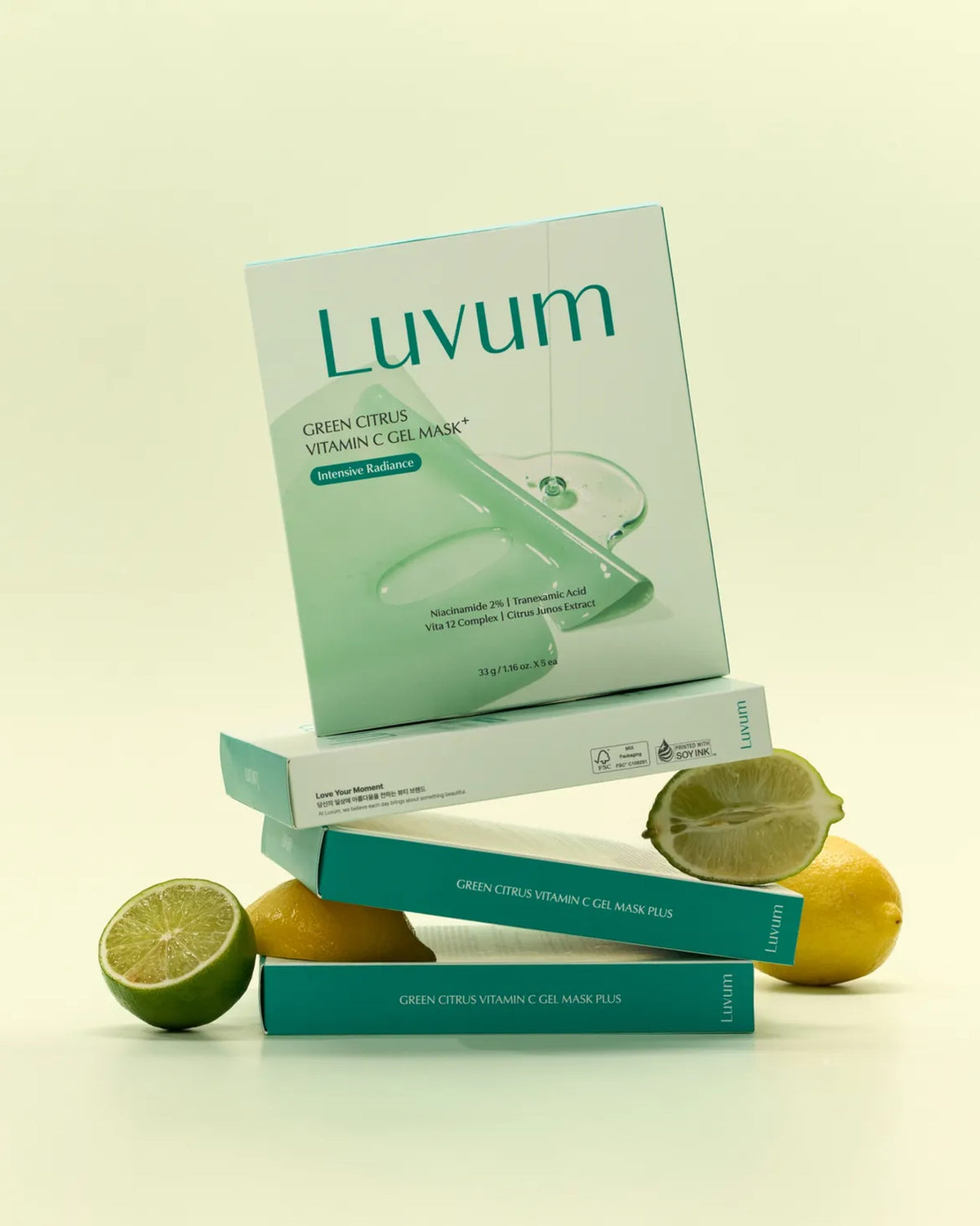 [ luvum ] Green Citrus Vitamin C Mask 28g 5 Sheets