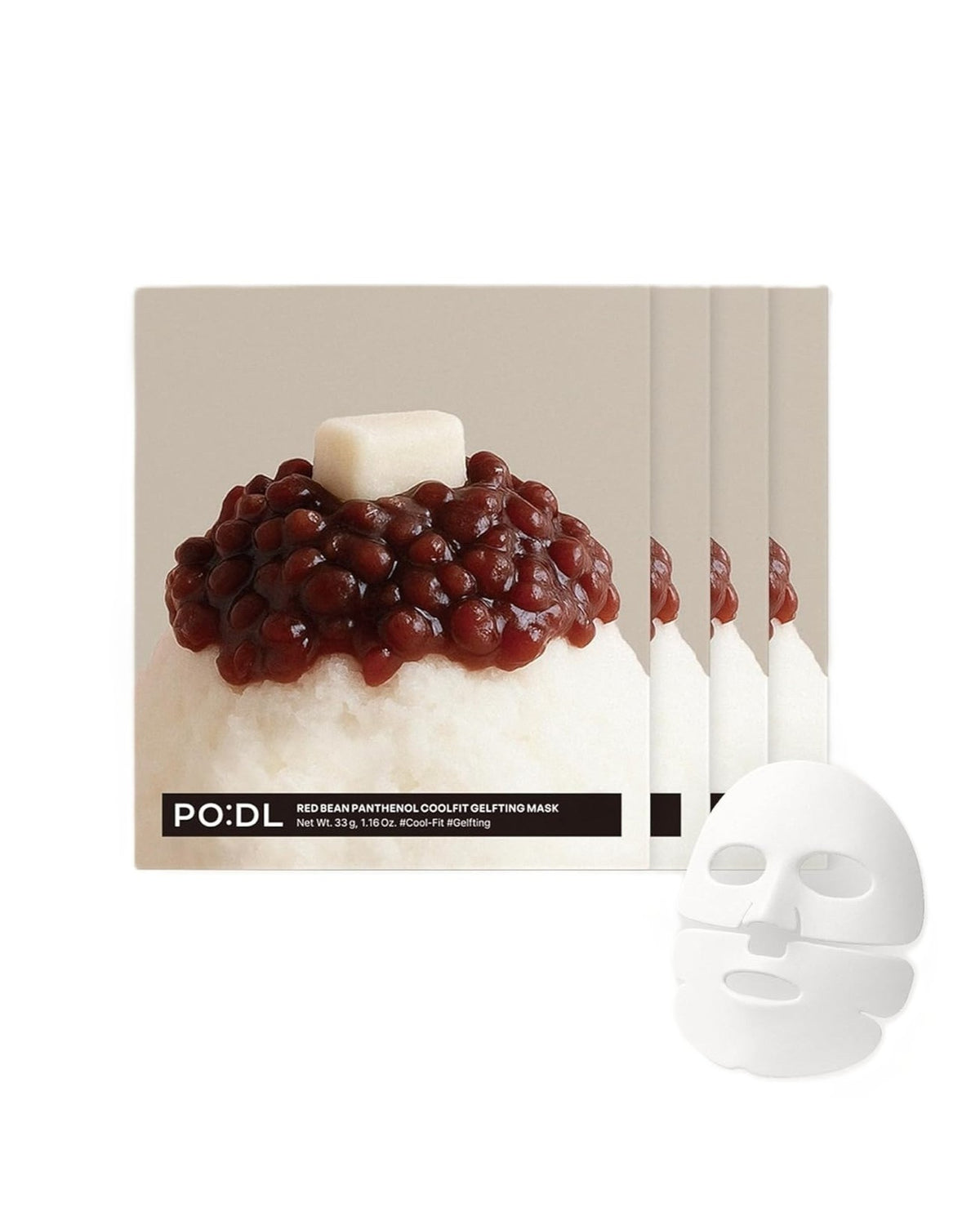 [ PO:DL ] Red Bean Panthenol Coolfit Gelfting Mask 33g x 4p