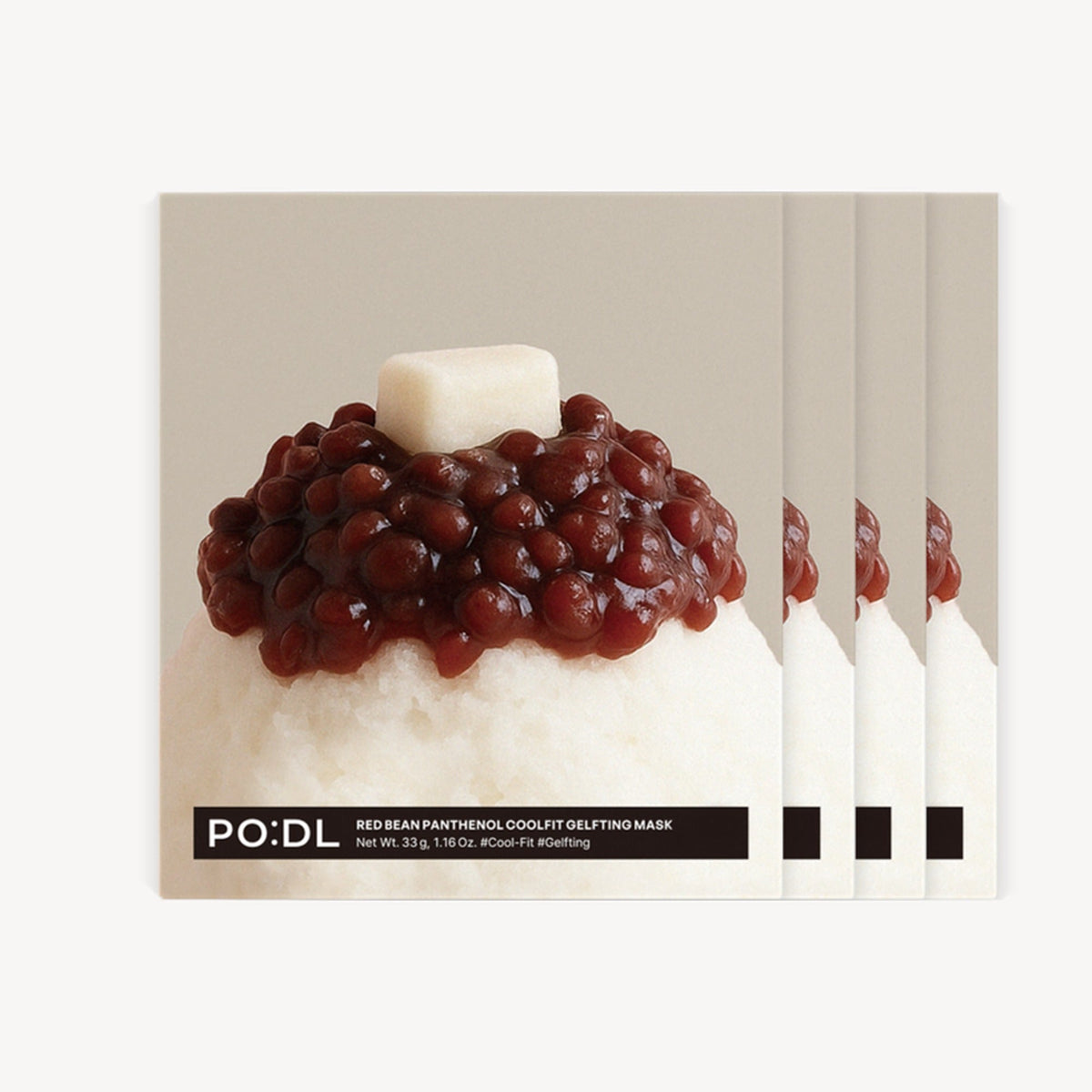 [ PO:DL ] Red Bean Panthenol Coolfit Gelfting Mask 33g x 4p