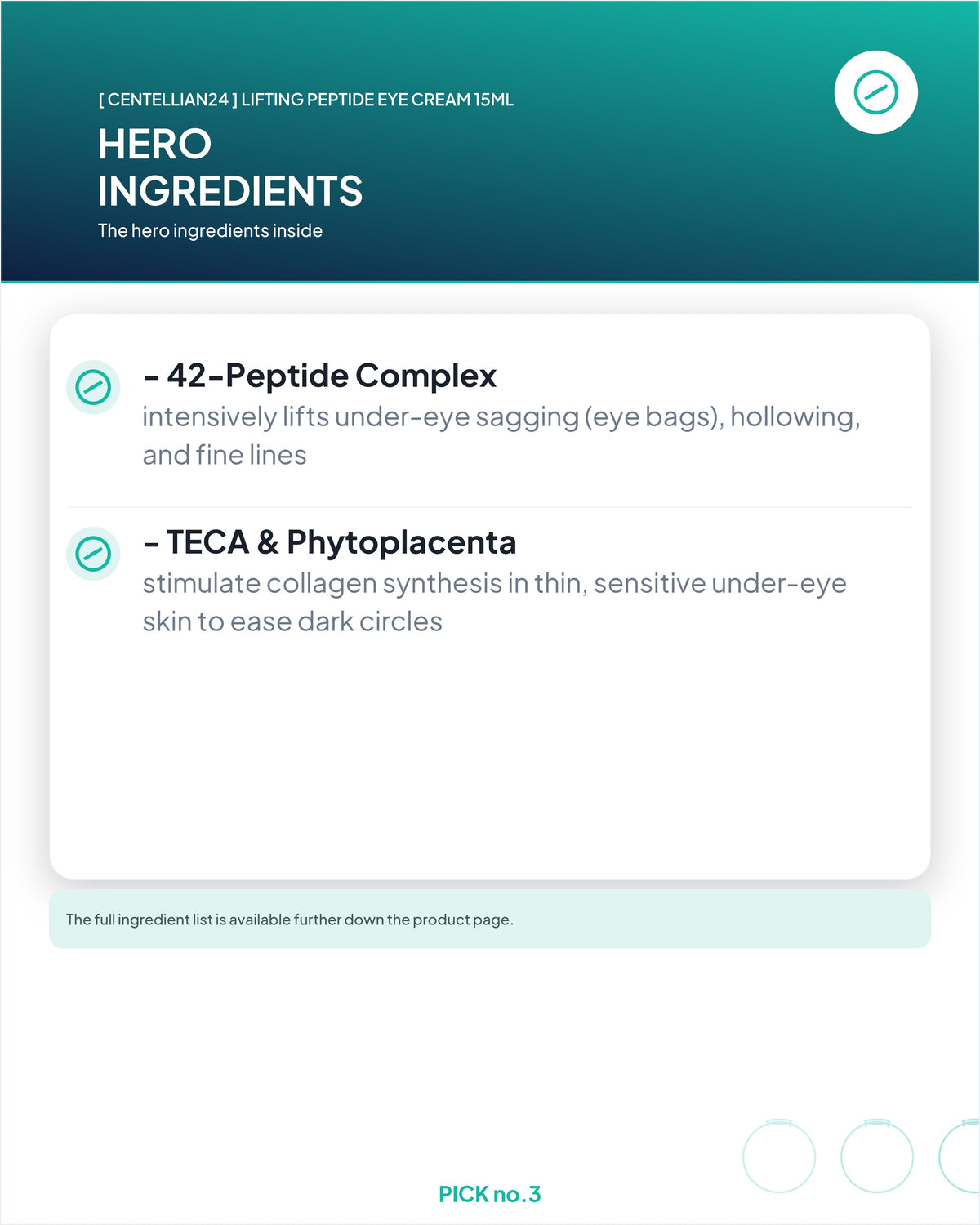 [ Centellian24 ] Lifting Peptide Eye Cream 15ml
