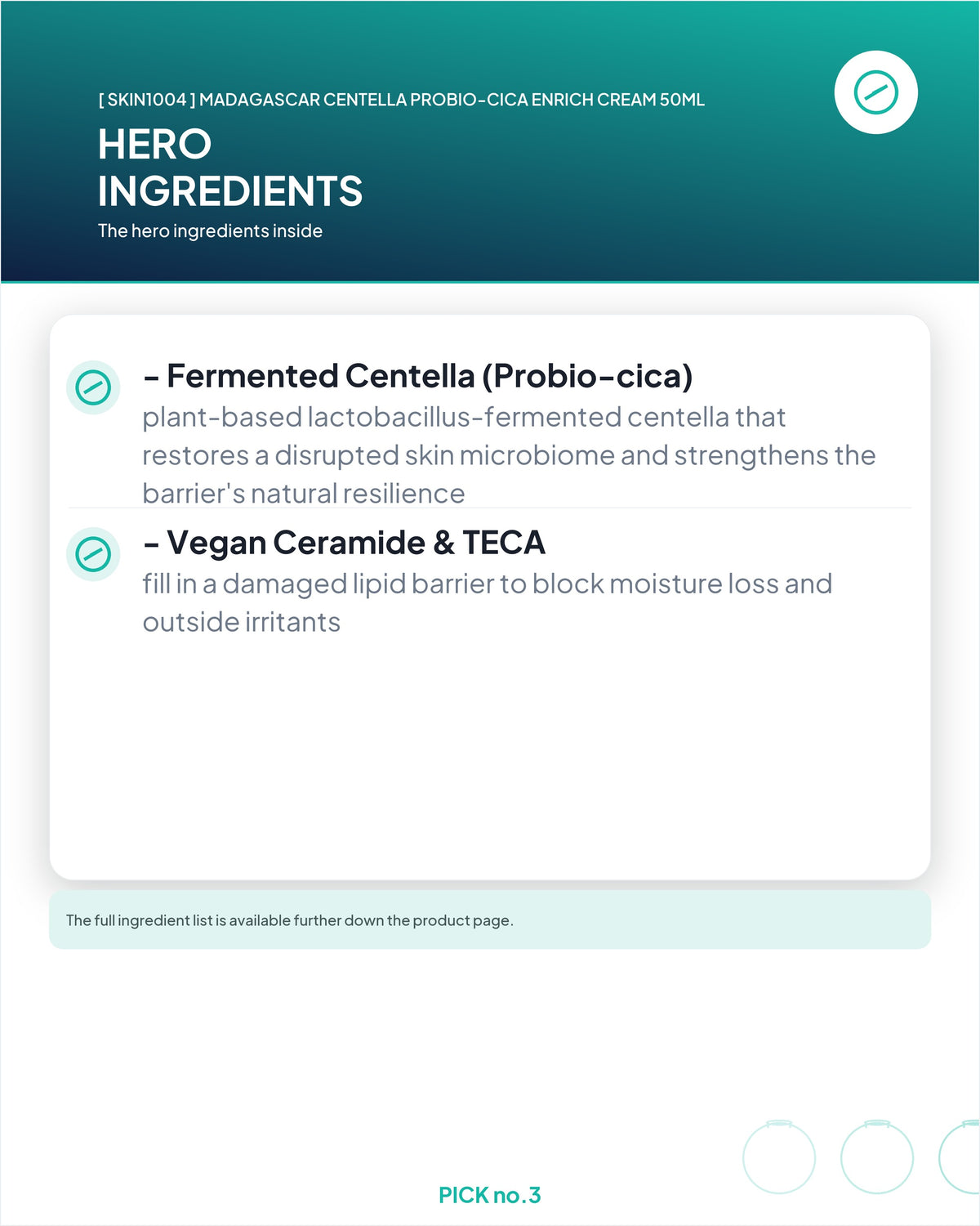 [ SKIN1004 ] Madagascar Centella Probio-Cica Enrich Cream 50ml