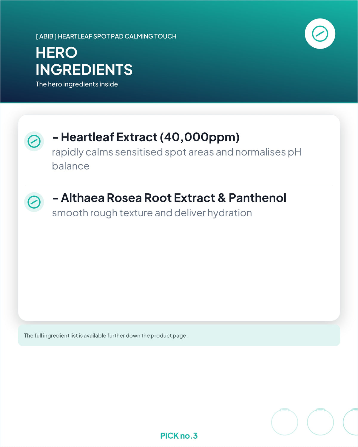 [ Abib ] Heartleaf Spot Pad Calming Touch (10mm(24p) 2sheets, 12mm(15p) 2sheets)