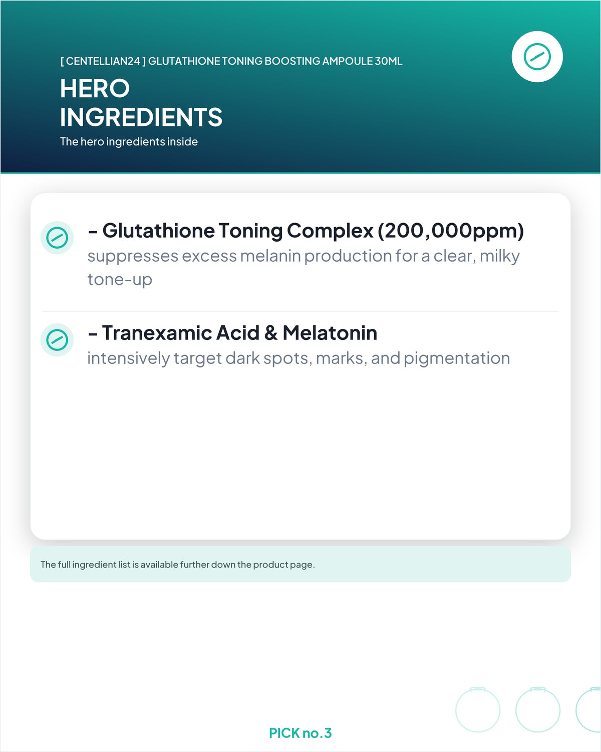 [ Centellian24 ] Glutathione Toning Boosting Ampoule 30ml