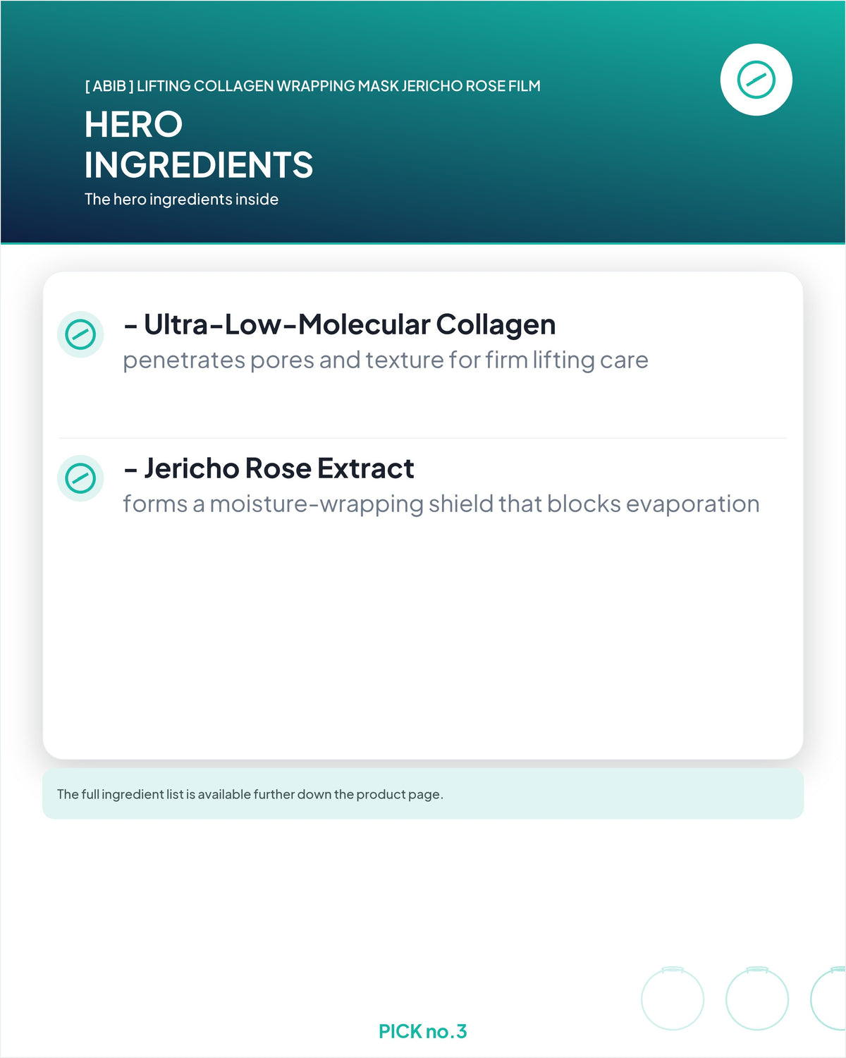 [ Abib ] Lifting Collagen Wrapping Mask Jericho Rose Film