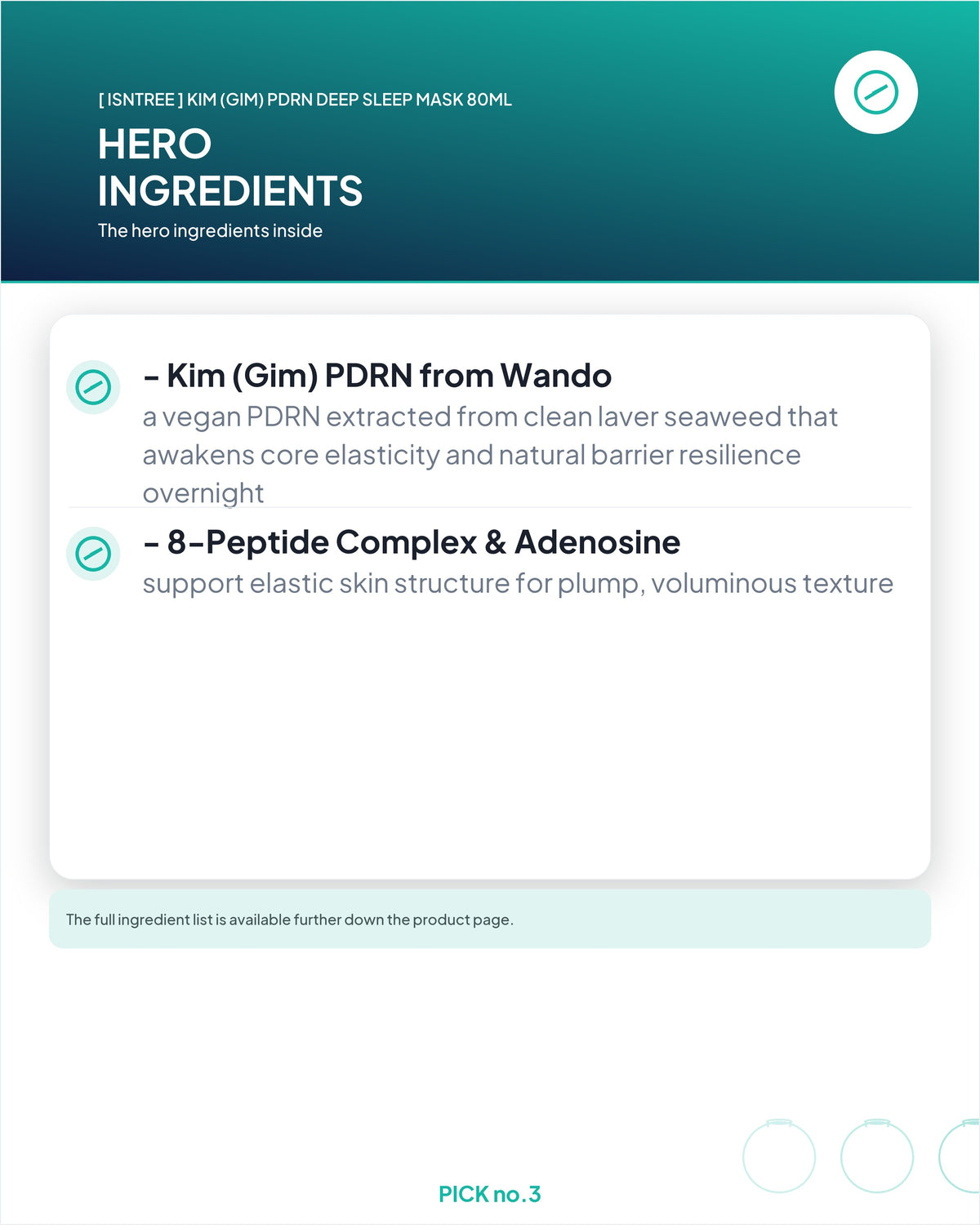 [ Isntree ] Kim (Gim) PDRN Deep Sleep Mask 80ml