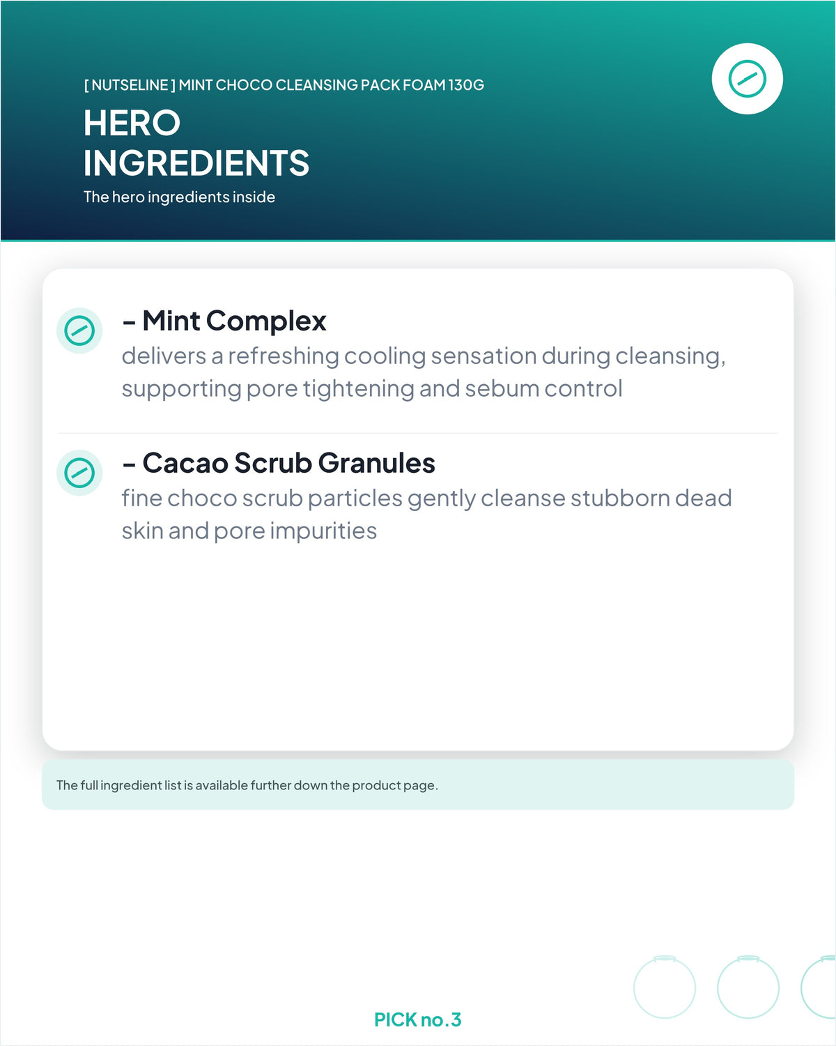 [ Nutseline ] Mint Choco Cleansing Pack Foam 130g