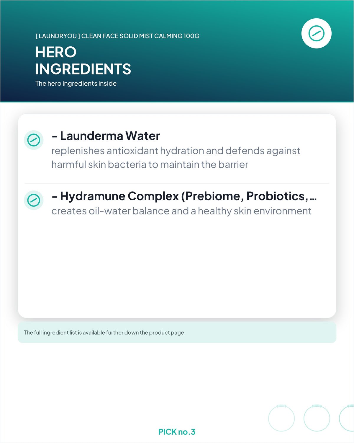 [ laundryou ] Clean Face Solid Mist Calming 100g
