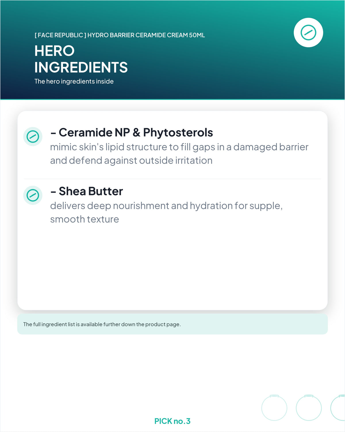 [ Face Republic ] Hydro Barrier Ceramide Cream 50ml