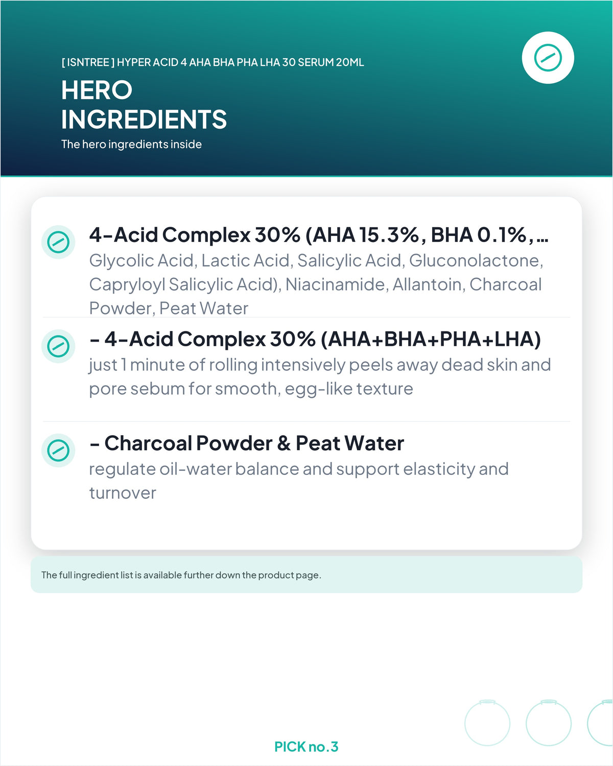 [ Isntree ] Hyper Acid 4 AHA BHA PHA LHA 30 Serum 20ml
