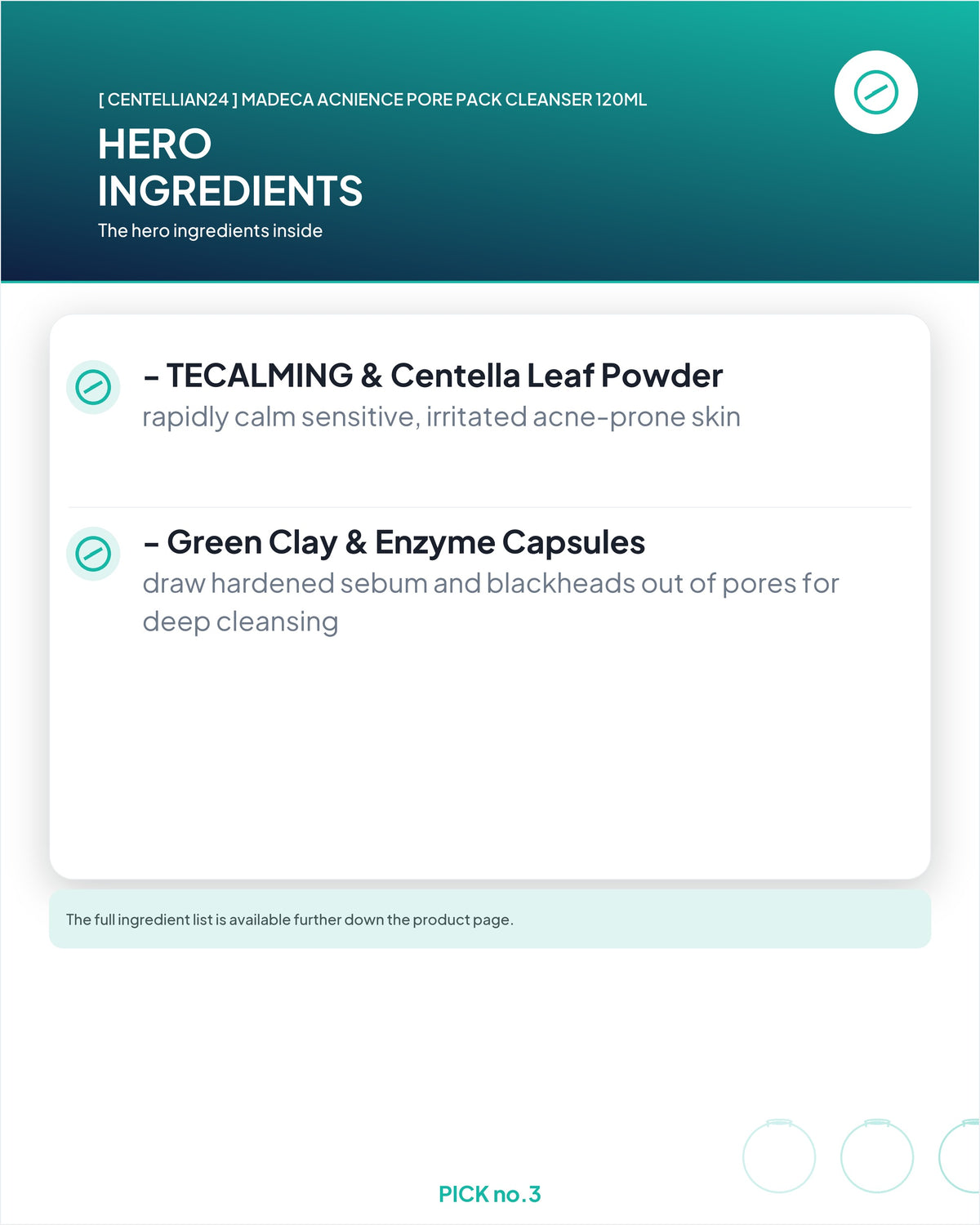 [ Centellian24 ] Madeca Acnience Pore Pack Cleanser 120ml
