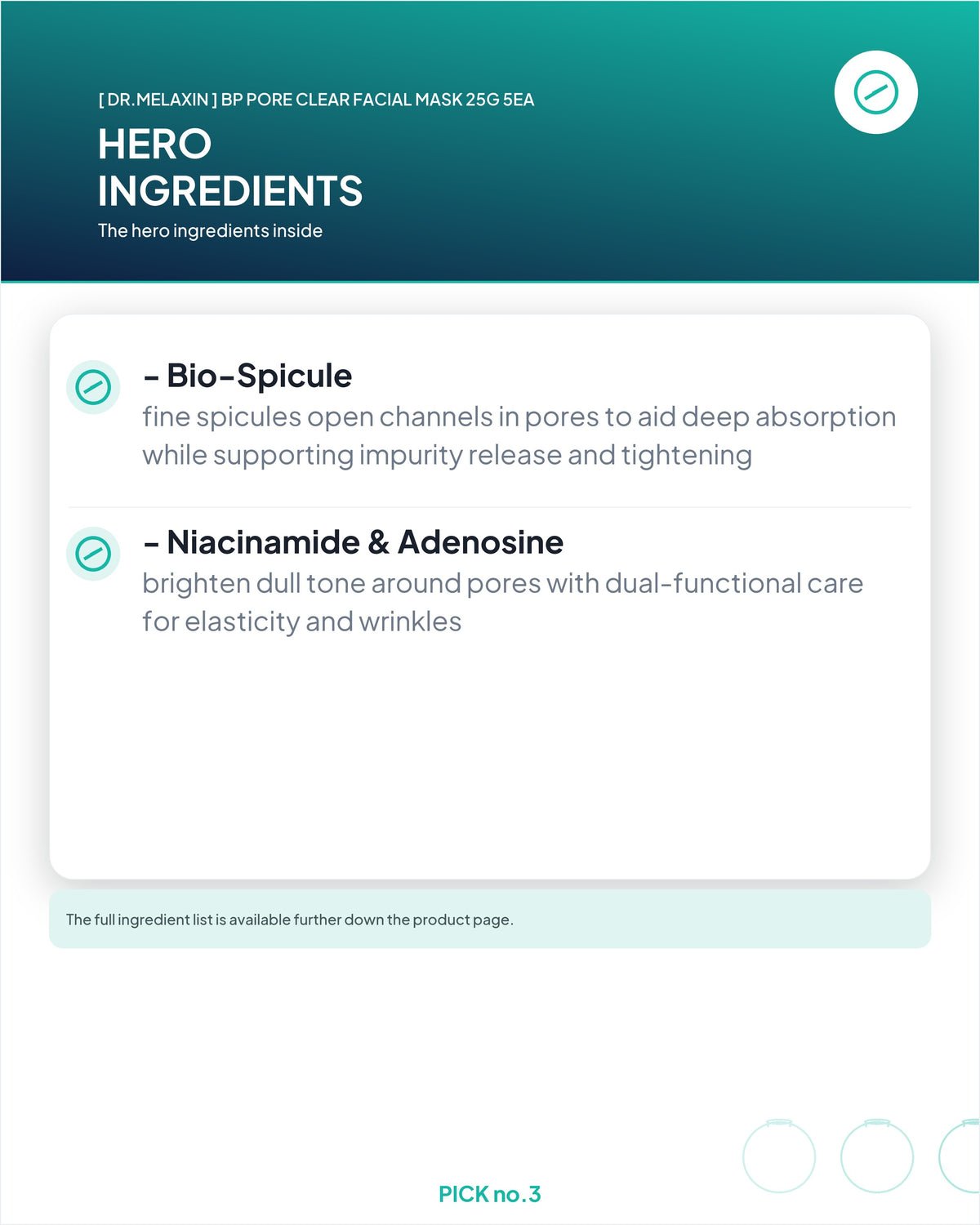 [ Dr.Melaxin ] BP Pore Clear Facial Mask 25g 5EA