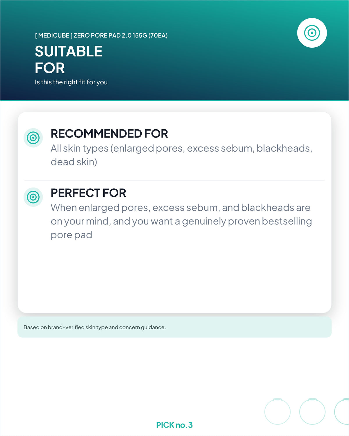 [ Medicube ] Zero Pore Pad 2.0 155g (70ea)