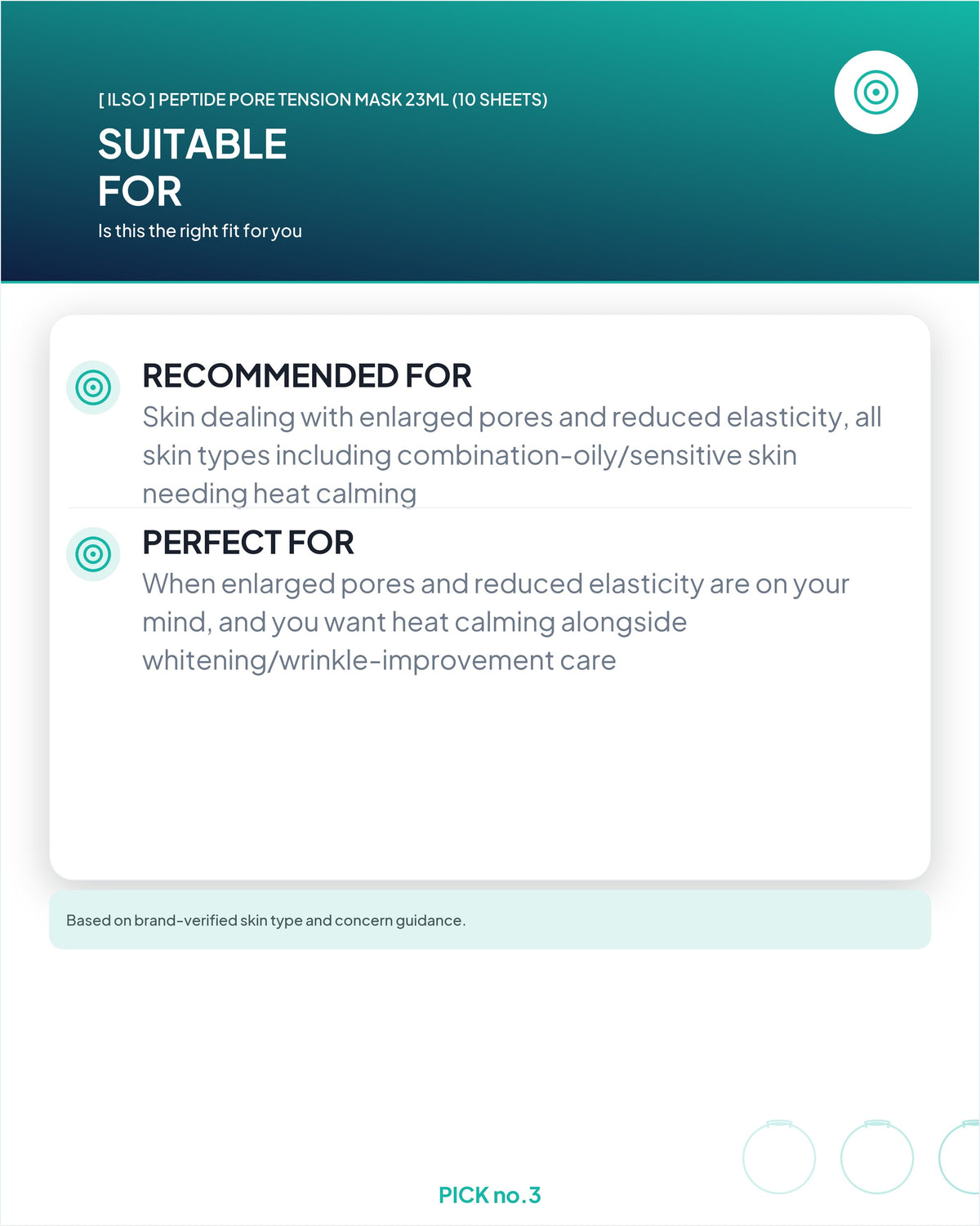 [ ilso ] Peptide Pore Tension Mask 23ml (10 Sheets)