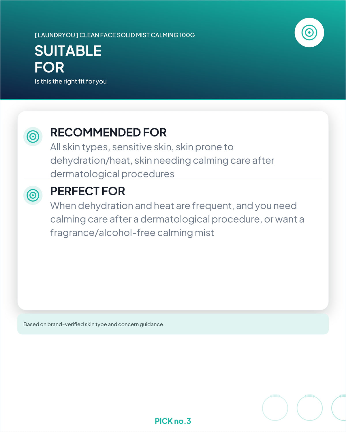 [ laundryou ] Clean Face Solid Mist Calming 100g