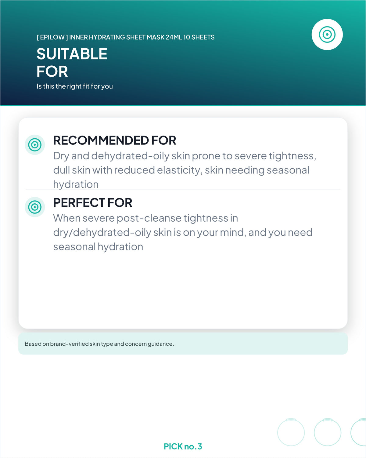 [ epilow ] Inner Hydrating Sheet Mask 24ml 10 Sheets