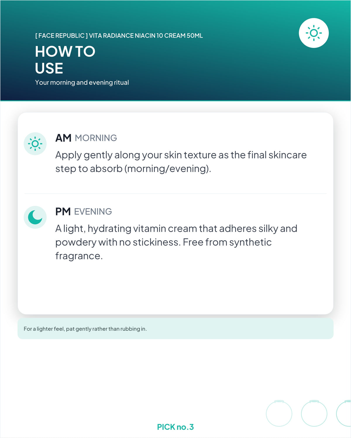 [ Face Republic ] Vita Radiance Niacin 10 Cream 50ml