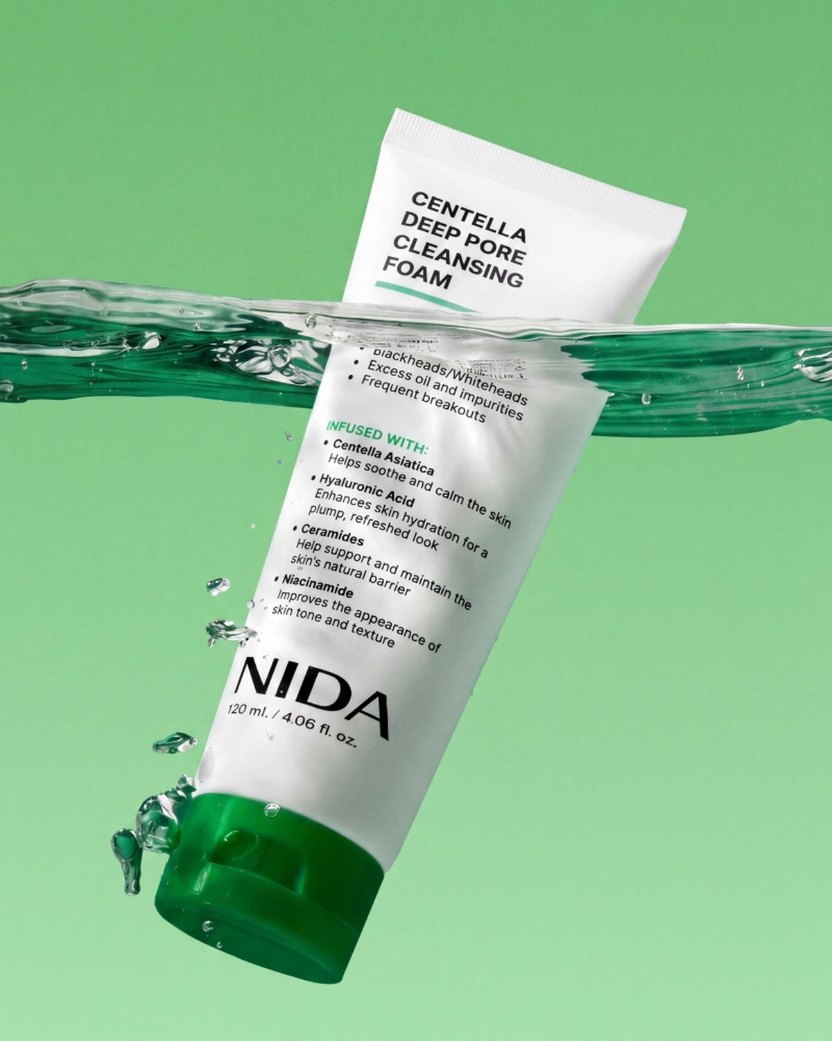 [ NIDA ] Centella Deep Pore Cleansing Foam 120ml