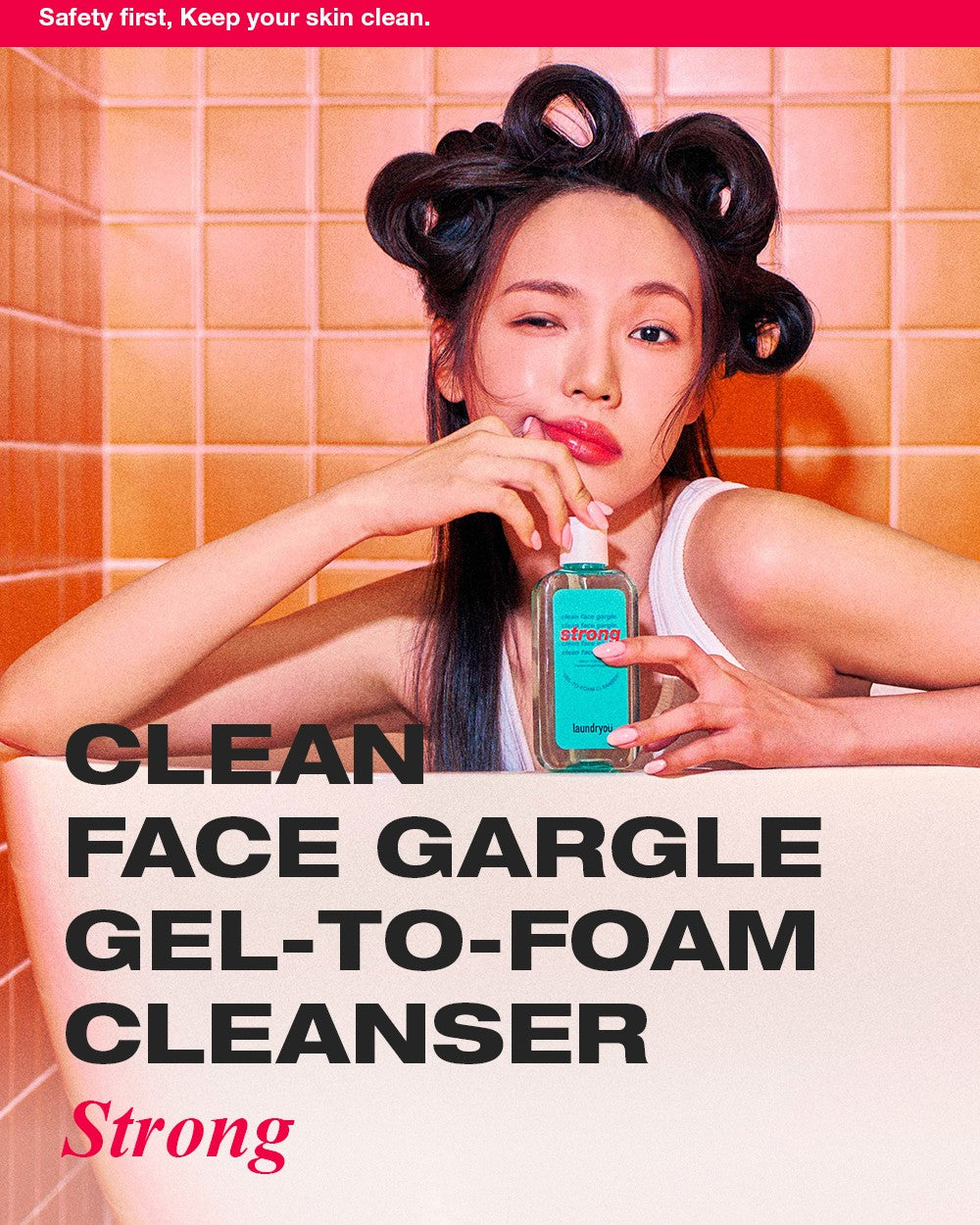 [ laundryou ] Clean Face Gargle Gel-to-Foam Cleanser Strong 160g