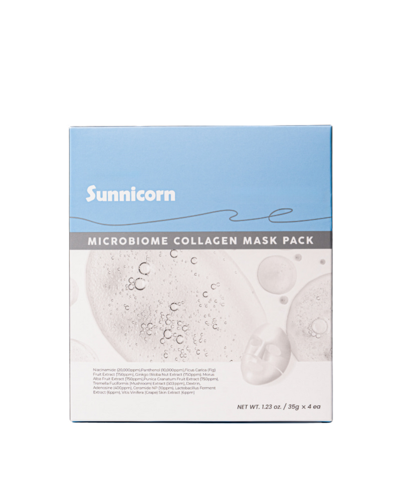 [ Sunnycorn ] Microbiome Collagen Mask Pack 4 Sheets