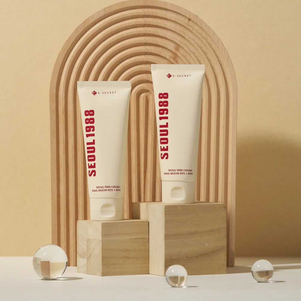 [ K-SECRET ] SEOUL 1988 Cream : Snail Mucin 93% + Rice 100ml