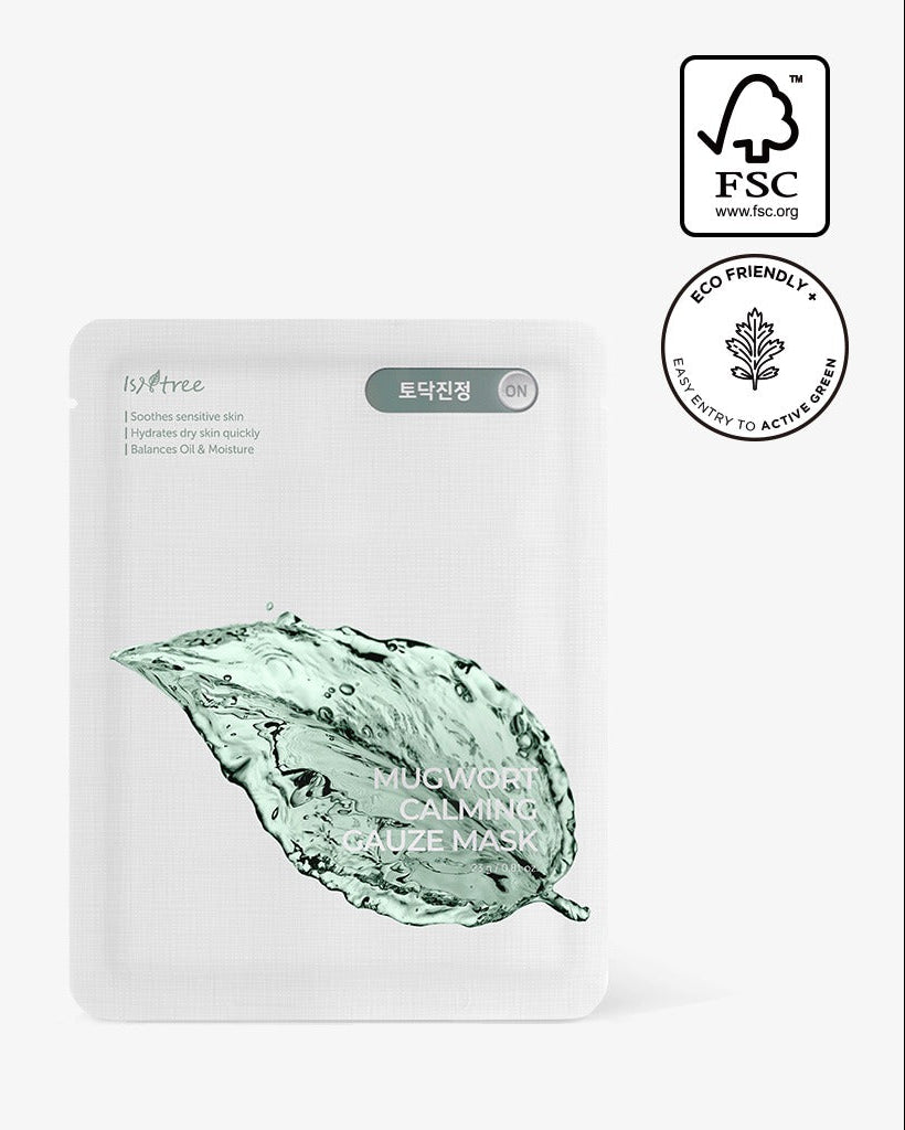 [ Isntree ] Mugwort Calming Gauze Mask 23g 10 Sheets