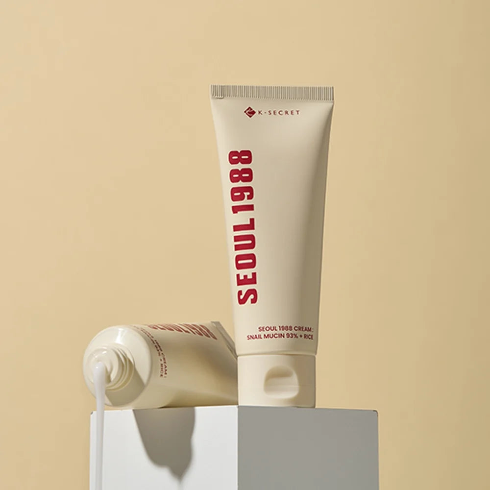 [ K-SECRET ] SEOUL 1988 Cream : Snail Mucin 93% + Rice 100ml
