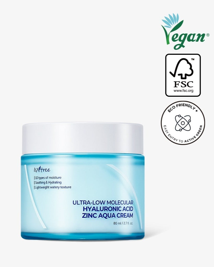 [ Isntree ] Ultra-Low Molecular Hyaluronic Acid Zinc Aqua Cream 80ml